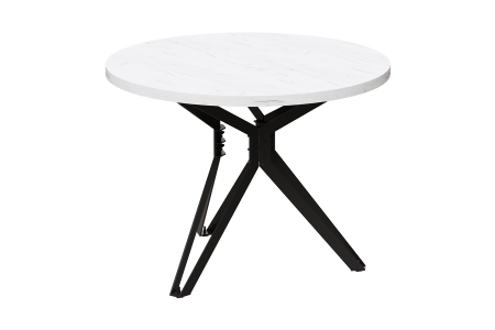 Стол Ванкувер (D900), ЛДСП Дуб белый крафт / Металлокаркас Черный